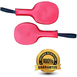Durable Double Punch Paddles Mitts Focus Target Pu Leather Hooks Straight Taekwondo Karate Racket Training Hand Racket - Product Image 5