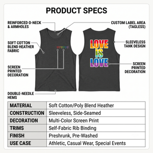 เสื้อกล้ามผู้ชายแบบสั่งทำพิเศษ - เสื้อกล้ามลายกราฟิก Pride ปักลาย ถักทอจากเส้นใยไม้ไผ่ 100% ใส่สบายในฤดูร้อน เป็นมิตรกับสิ่งแวดล้อม - Product Image 5