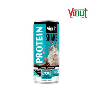Café Helado con Crema de Galleta VINUT de 330 ml (20 g de Proteína, Sin Azúcar, Enfriado), Empaque en Caja, OEM/ODM, Marca Privada, Muestra Gratuita - Product Image 1