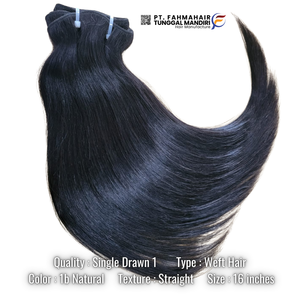 Extensiones de cabello liso de doble trama alineadas con cutícula de cabello Remy virgen Natural indonesio puro Paquetes de cabello sin químicos - Product Image 5