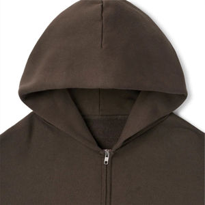 Sudadera con Capucha Unisex de Alta Calidad, 320GSM, Algodón, con Cierre, Forro de Invierno, Estilo Hip Hop, Logotipo Bordado Personalizado, Talla Personalizable - Product Image 5