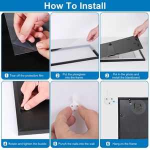 2pcs 3-Opening Wood <b>Picture</b> <b>Frame</b> 3 5x7IN Photo Collage Desktop Wall <b>Mounted</b> Display <b>Frame</b> for Home Decor Black <b>Picture</b> <b>Frame</b> - Product Image 4