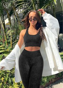 Nouvel Arrivage – Ensemble de Yoga Femme Dernière Tendance – Spandex Extensible de Haute Qualité – Taille Haute – Vente en Gros - Product Image 5