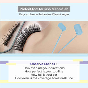 Miroirs à cils pour droitiers, éclairés, grossissants, double face, pliables, ronds, finition argentée, vente en gros, prix bas, tendance, pour la salle de maquillage - Product Image 3