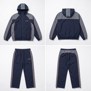 Ensemble de survêtement coupe-vent en nylon froissé OEM pour homme, grande taille, logo personnalisé - Product Image 1