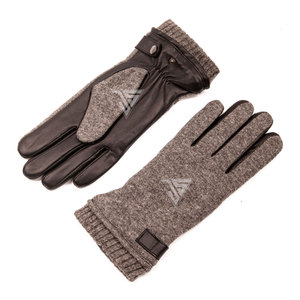 Gants d'hiver pour homme en peau de mouton et laine, doublés de fourrure, épais, compatibles avec les écrans tactiles, coupe-vent, en cuir véritable - Product Image 3