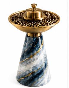 Marble <b>Bakhoor</b> Burner Gold Arabic <b>Oud</b> Luxury Incense Burner Eco-friendly Handmade Aromatic Charcoal Incense Holder Honeycomb - Product Image 6