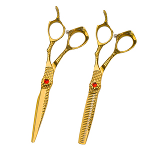 Ciseaux de barbier professionnels de 7,5 pouces, ciseaux à cheveux argentés, ciseaux à cheveux en forme de saule, ciseaux de coiffure de salon, acier - Product Image 1