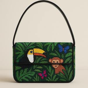 Sac Messager Guru Kirpa Export House, Pochette de Soirée pour Femme, Pochette Perlée Faite à la Main, Collection Inde pour Fêtes de Noël - Product Image 1