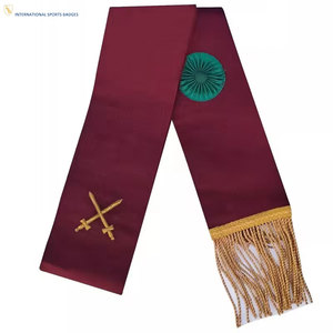 Tablier de cérémonie maçonnique de qualité supérieure, brodé, accessoire cérémoniel avec une finition artisanale raffinée et élégante - Product Image 6