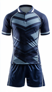 ชุดยูนิฟอร์มรักบี้แบบกระดุมหน้าสั่งทำพิเศษ เสื้อโปโลและกางเกงขาสั้นแบบซับลิเมชั่น แห้งเร็ว และชุดยูนิฟอร์มรักบี้แบบซับลิเมชั่นสำหรับฟุตบอล - Product Image 6