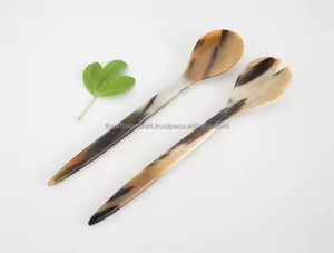Cuchara de cuerno auténtica para fiestas vikingas, cocina primitiva y colecciones patrimoniales hechas a mano de Artisan Craft - Product Image 2