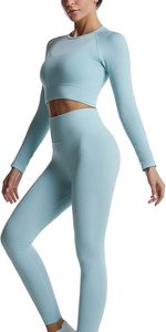 Leggings de compression taille haute pour femme avec soutien-gorge de sport à maintien moyen assorti - Product Image 4