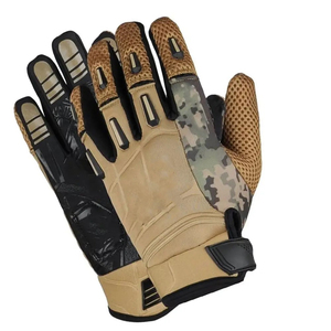Guantes de Cuero Personalizados de Alta Calidad con Pantalla Táctil, Guantes Tácticos para Motociclismo al Aire Libre, Guantes Completos Transpirables con Protección de Goma OEM - Product Image 1