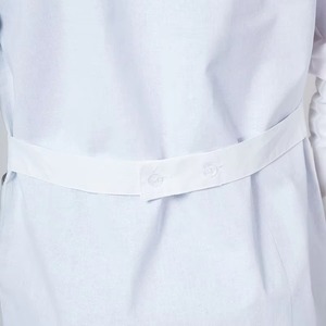 Batas de Laboratorio Médicas de Manga Larga de Algodón Tejido Personalizadas al por Mayor para Doctores y Enfermeras - Uniformes de Hospital Unisex Blancos - Product Image 4