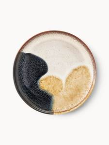 Round <b>Ceramic</b> Flat <b>Plate</b> Handmade Wabi Sabi Design Speckled Finish Minimalist Dinnerware - Product Image 4
