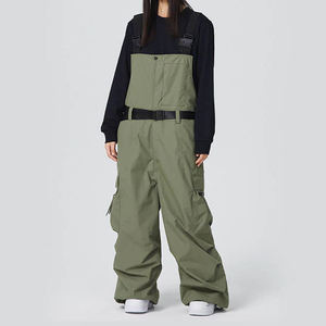 Custom Waterproof Breathable Cargo Ski Bib Pants Men Women Insulated Snowboarding <b>Overalls</b> <b>Winter</b> Outdoor Snow Wear Trousers - Product Image 2