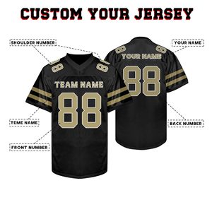 Manufacturer American Football Jersey Polyester <b>Mesh</b> Dazzle Embroidery Custom Logo Private Label V Neck Durable Gear - Product Image 4