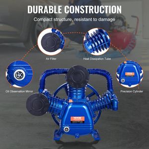10HP 17.5CFM pompa per compressore d'aria industriale a 3 cilindri pompa a pistone per 90PSI - Product Image 5