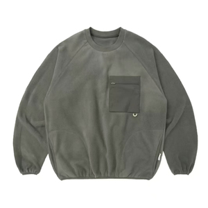 เสื้อฮู้ดดี้ผู้ชายคอกลมผ้าฟลีซสไตล์เรโทรสำหรับกิจกรรมกลางแจ้ง ฤดูใบไม้ผลิ รุ่นใหม่ ปี 2026 ผ้าฝ้าย 100% ย้อมสีพื้น - Product Image 2