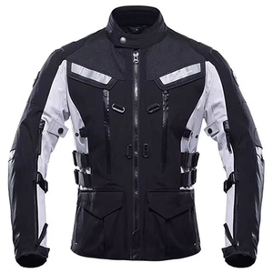Combinaison de moto unisexe à manches longues, coupe-vent, en Cordura et polyester, grande taille, imprimée, respirante, séchage rapide, toutes saisons, noire - Product Image 5