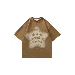 Directo del fabricante, nuevas camisetas de algodón 100% para hombre, ropa informal estampada con logotipo frontal, camiseta para hombre y mujer - Product Image 1