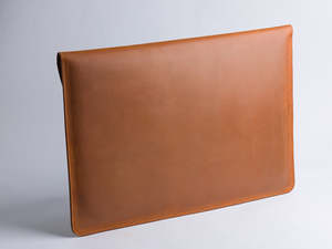 GLOBAL LEATHER Housse pour ordinateur portable en cuir véritable classique grande capacité imperméable design convertible fermeture éclair étui de protection - Product Image 3