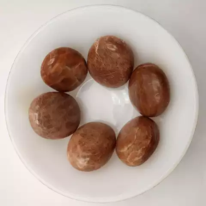 หินมูนสโตนสีน้ำตาลพีชทรงกลม ขัดเงา สำหรับรักษา บำบัด ตกแต่งบ้าน ขายส่ง - Product Image 4