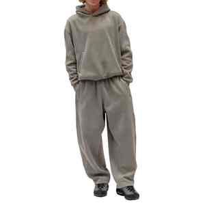 Survêtement unisexe personnalisé en coton et polyester, épais, délavé à l'acide, écologique, coupe oversize, en molleton, pour homme - Product Image 5