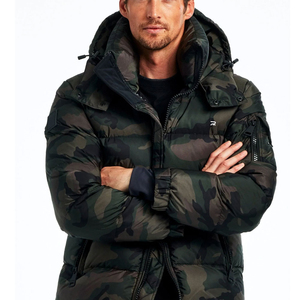 Chaqueta Acolchada con Capucha para Hombre, Cortavientos, Relleno de Poliéster, Abrigo Casual de Invierno, Cierre de Cremallera, Largo Regular - Product Image 5