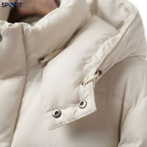 Mens & <b>Women</b> Waterproof Velour <b>Parkas</b> Long Puffer Coat <b>Jacket</b> with Button Or Zipper Closure Warm Padding - Product Image 6