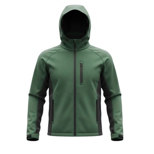 <b>Men's</b> Waterproof Windbreaker Hooded Soft shell Zipper-Up Outdoor Sports <b>Jacket</b> for Hiking Running - Product Image 2