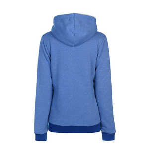 Sweat-shirt à capuche gris chiné uni pour femme, confortable et décontracté, personnalisation de marque, fournisseur en gros - Product Image 6