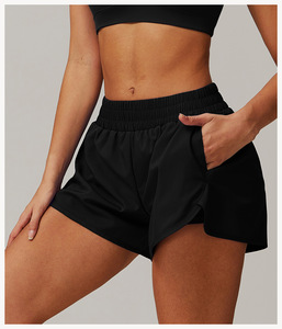 เซ็ตกางเกงขาสั้น2ชิ้นกางเกงโยคะเอวยางยืดสำหรับออกกำลังกายวิ่ง - Product Image 3