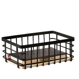 Nordic Style Powder Coated Finished Iron Mesh <b>Wire</b> Rectangle Shape Metal <b>Basket</b> with Ball Feet Modern Style Customized Sizes - Product Image 2