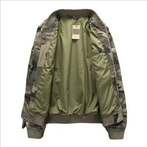 Men's Camouflage Plain Dyed Eco-Friendly Vintage Bomber <b>Jacket</b> ODM Loose Fit for Middle-aged Youth <b>jacket</b> - Product Image 3