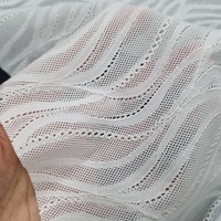 Tissu en dentelle extensible motif vague abstraite, léger, en nylon et élasthanne, 150 cm, découpe libre, maille chaîne, pour vêtements et sous-vêtements, qualité coréenne supérieure