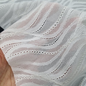 Tela de Encaje Elástica Ligera con Diseño de Ondas Abstractas, Nailon y Spandex, 150 cm, Corte Libre, Tejido de Punto, Color Personalizado, Diseños Personalizados, Ropa de Dormir - Product Image 5