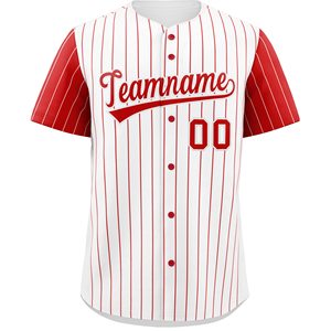 Game Ready Athletic Baseball Top Jersey Lightweight Pinstripe Design Design Your Own Ventilated Reflective <b>Vinyl</b> - Product Image 2