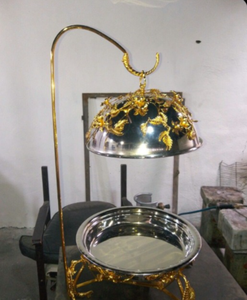 High Quality Round <b>Buffet</b> Chafing Dish Luxury Food <b>Warmer</b> for Events And Catering At Best Price - Product Image 1