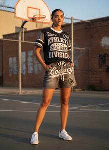 ชุดเซ็ตเสื้อยืดและกางเกงขาสั้นผ้าฝ้าย 100% 400gsm ล้างสีแบบแอซิดวอช สำหรับผู้ชาย ฤดูร้อน - Product Image 6