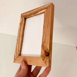 Antique-Design Wooden Photo Frame Handmade Simple Brown Finish Tabletop Elegant Holiday Home Decoration Custom Printing - Product Image 2