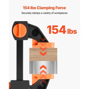 8 Pack F-<b>Clamp</b> Bar <b>Clamps</b> for Woodworking 6" & 12" Spring <b>Clamps</b> One Handed <b>Clamp</b>/Spreader 154 Lbs Load Limit <b>Quick</b> Release - Product Image 5