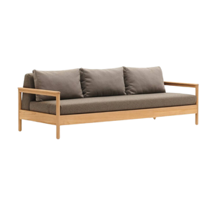 Ensembles de jardin très demandés : Canapé en bois massif avec coussins gris foncé pour mobilier de jardin, d'hôtel et de salon - Product Image 2