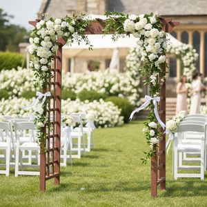 Arco Nuziale in Legno a Forma Triangolare per Cerimonie, Traliccio per Piante Rampicanti, Decorazione Natalizia, Pergola per Giardino e Cortile - Product Image 2