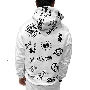 Sudadera con Capucha para Hombre, Talla Grande, Transpirable, Ecológica, con Estampado Sólido, de Forro Polar, Poliéster/Algodón, Informal, RAPID SPORTS BS-MT-271, Venta al Por Mayor - Product Image 3