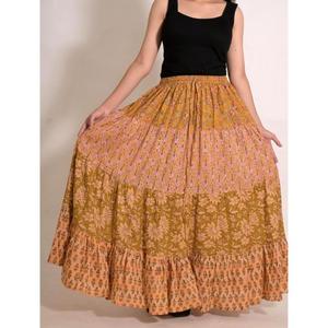 Indian Handmade Cotton Patchwork Maxi <b>Skirt</b> Printed Boho <b>Long</b> <b>Skirt</b> Festival & Casual Wear for Women - Product Image 1