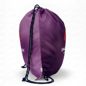 Custom Print <b>Drawstring</b> <b>Backpack</b> Lightweight Waterproof Polyester Gym Sports Bag Reusable Daily Use - Product Image 5