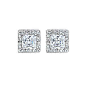 luxury 925 sterling silver high carbon diamond stud <b>earrings</b> women fine jewelry for engagement wedding party anniversary gift - Product Image 1