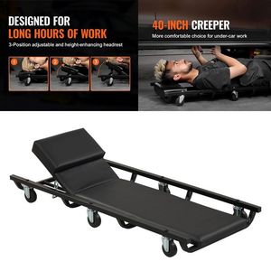 Chaise roulante réglable avec appui-tête pour atelier ou garage – Outil de réparation automobile - Product Image 6